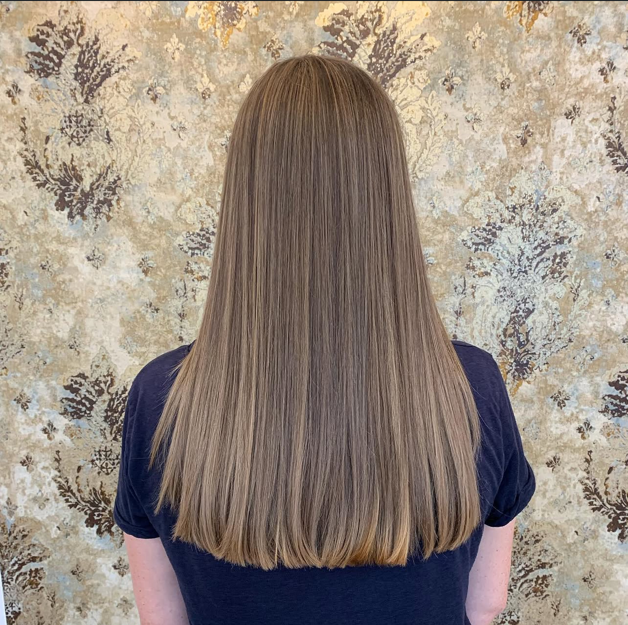 Natürliches Bronde, gerade Linie